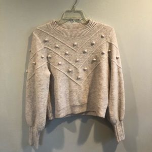 Cream Pom sweater